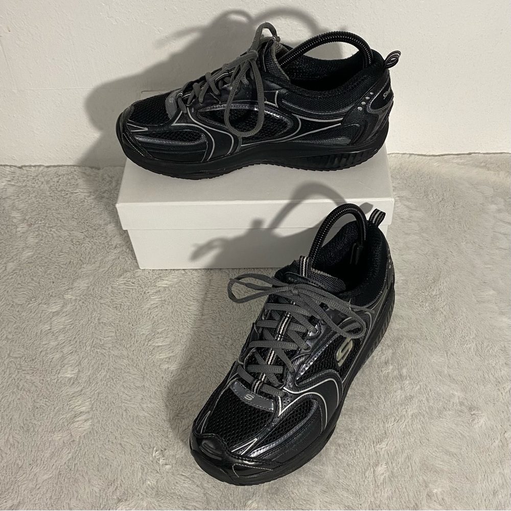 Skechers Black Shape-Ups Fitness Walking Shoes Women’s Size 9 Rocker Bottoms